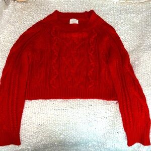 HARPER HERITAGE BRIGHT RED CREWNECK SWEATER size small